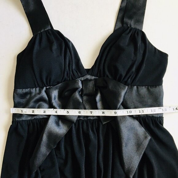 Speechless Y2K 2000s Black Bow Top - Picture 7 of 9
